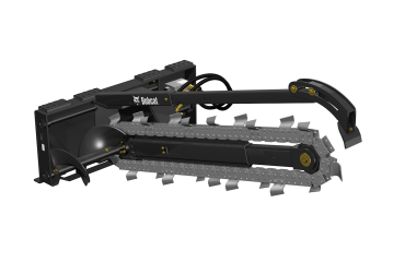 VERHUUR RUPSLADER MET SLEUVENGRAVER